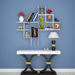Beautiful Modern Design Wood Wall Shelf / Book Shelf, White Color