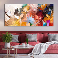 Colorful Flowers Abstract Art Wall Painting
