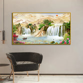 Panoramic Elegant Nature Waterfall Canvas Wall Painting Clearance Sale