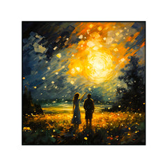 Beautiful Couple Embracing and Laughing Together Canvas Wall Paintings & Arts