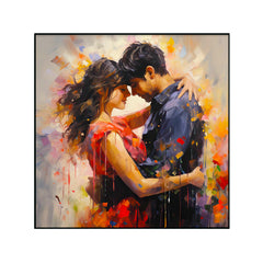 Embracing Couple Love Canvas Wall Paintings & Arts