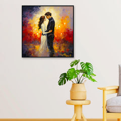 Abstract Couple Love Canvas Wall Paintings & Arts