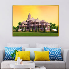 Lord Shri Ram Temple Canvas Wall Painting