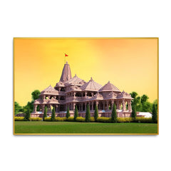 Lord Shri Ram Temple Canvas Wall Painting