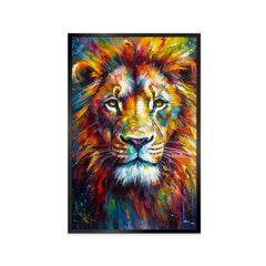 Beautiful Abstract Design Lion Face Canvas Printed Wall Paintings & Arts
