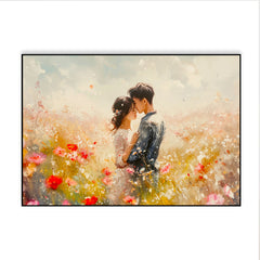 Beautiful Romance of Lovers On Valentine's Day Wall Paintings & Arts