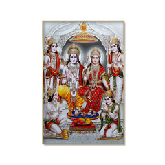 Aesthetic Shri Ram Darbar Canvas Wall Paintings