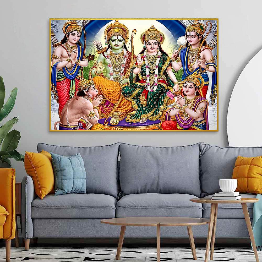 Wonderful Shri Ram Darbar Canvas Printed Wall Art & Paintings