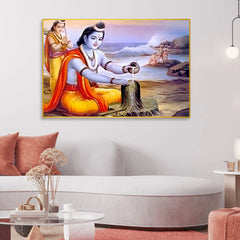Glorious Shri Ram Shiva Worship Wall Art & Paintings