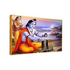 Glorious Shri Ram Shiva Worship Wall Art & Paintings