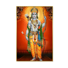 Glorious Shri Ram With Bow And Arrow Canvas Wall Art & Paintings