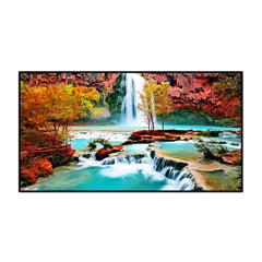 Glistening Waterfall Nature Scenery of Colorful Canvas Wall Paintings & Arts