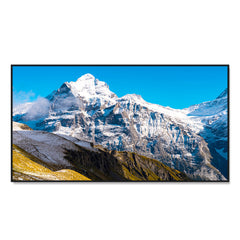 Panoramic Mountains Covered with Snow Under a Clear Blue Sky Canvas Printed Wall Paintings & Arts