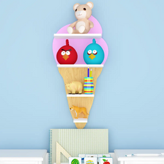 Ice-Cream Shape Kids Wall Storage Shelves