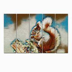 Eurasian Red Squirrel Canvas Wall Painting