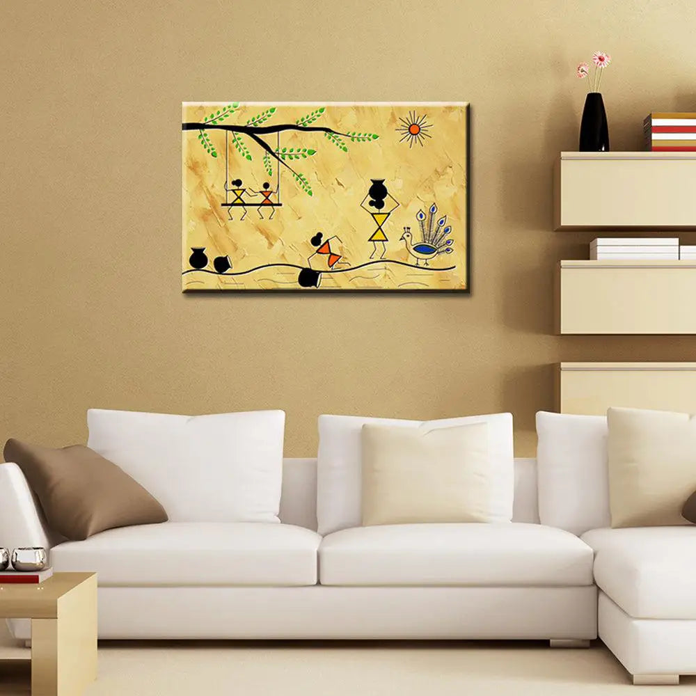 Beautiful Designs of Warli Painting Wall Hanging 61 x 41cm