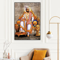 Aesthetic Shivaji Maharaj Canvas Painting