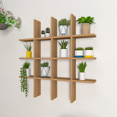 Designer Wall Shelf In Aesthetic Block Design