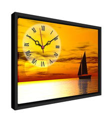 Ship In A Sea Printed Analog MDF Modern Wall Clock
