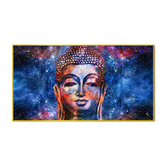 Smiling Calm Buddha Canvas Wall Painting
