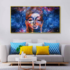 Smiling Calm Buddha Canvas Wall Painting