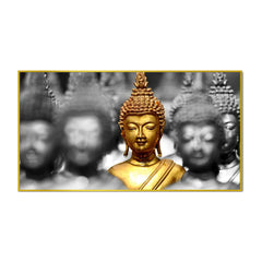 Golden Buddha Statues Spiritual Canvas Painting