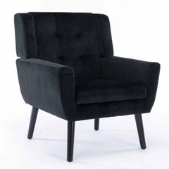 Urban Black Super Soft Velvet Armchair