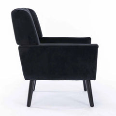 Urban Black Super Soft Velvet Armchair