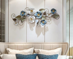 Blue And White Petal Wall Art