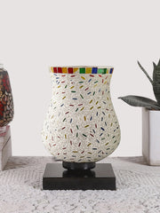 Mosaic Glass Table Lamp with wood Square Black Base (NM18)