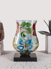 Mosaic Glass Table Lamp with wood Square Black Base (NM14)