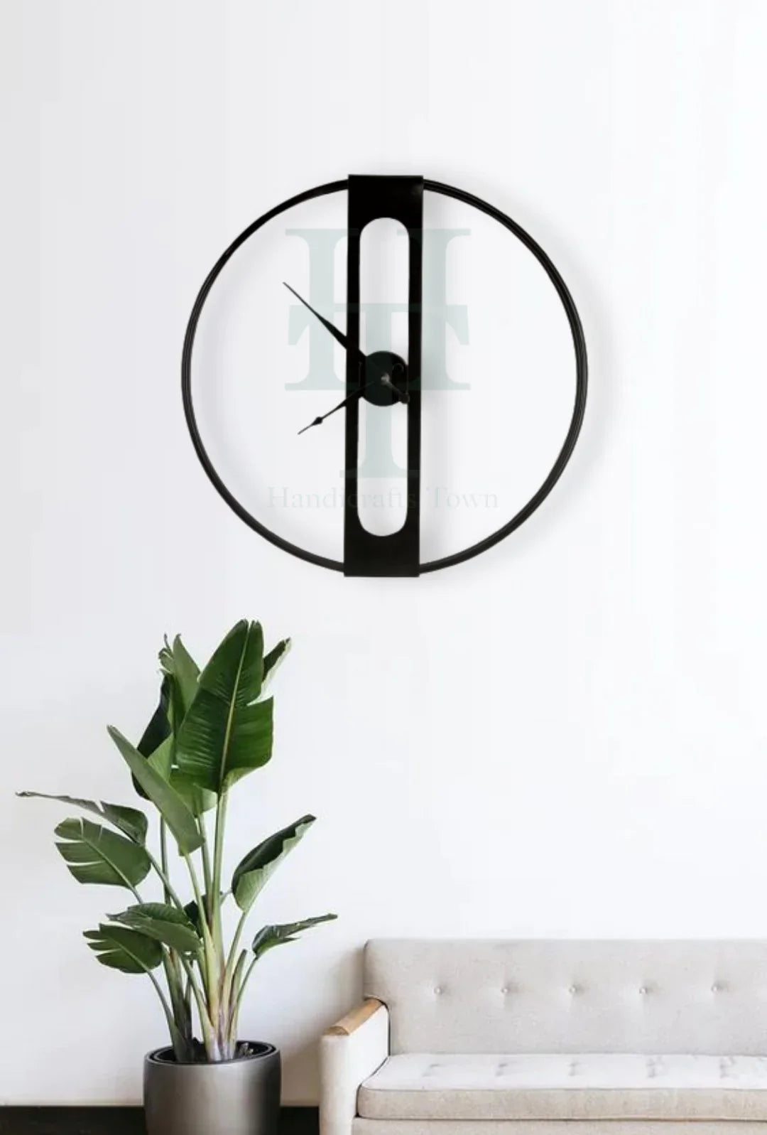 Modern Black Wall Clock