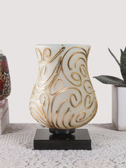Mosaic Glass Table Lamp with wood Square Black Base (NM15)