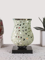 Mosaic Glass Table Lamp with wood Square Black Base (NM09)