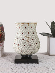 Mosaic Glass Table Lamp with wood Square Black Base (NM07)