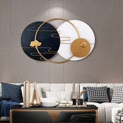 Black & White Metallic Plates Wall Art