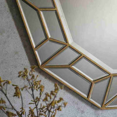 Octagonal Gold Wall Mirror