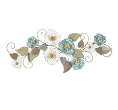 Blue And White Petal Wall Art