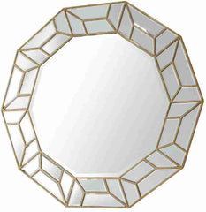 Octagonal Gold Wall Mirror