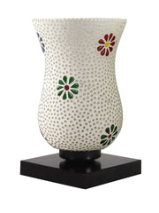 Mosaic Glass Table Lamp with wood Square Black Base (NM12)