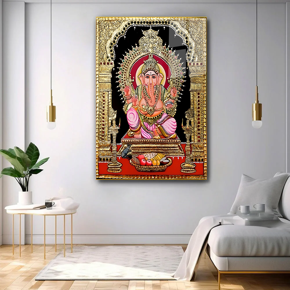 Premium Acrylic Elegance Lord Ganesha Acrylic Wall Paintings & Art