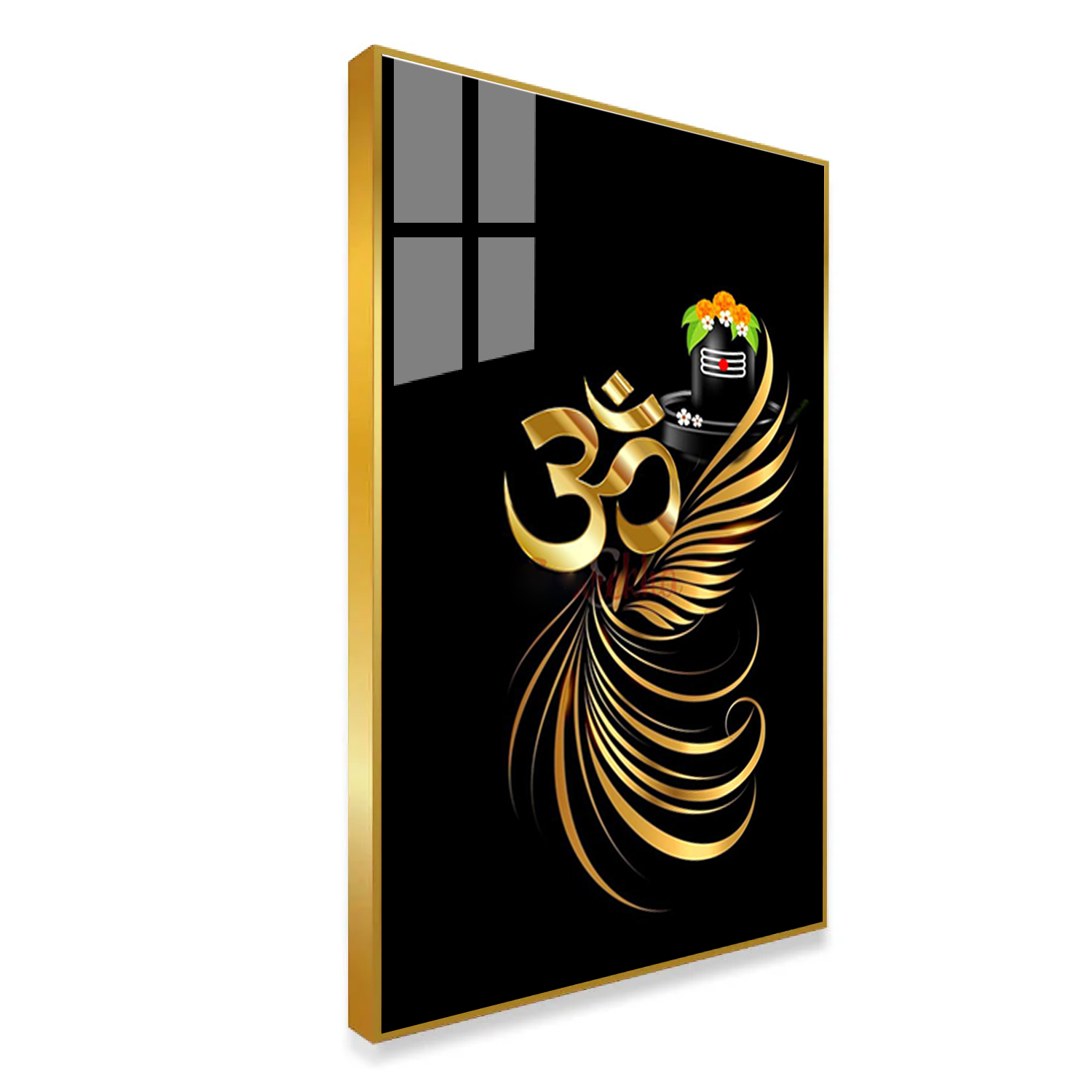 OM Acrylic Wall Painting for Bedroom and Pooja Room