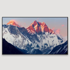 Big Panoramic Beautiful Everest And Lhotse At Sunset Canvas Painting