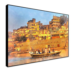 The Sacred Land Of Banaras Framed Wall Art