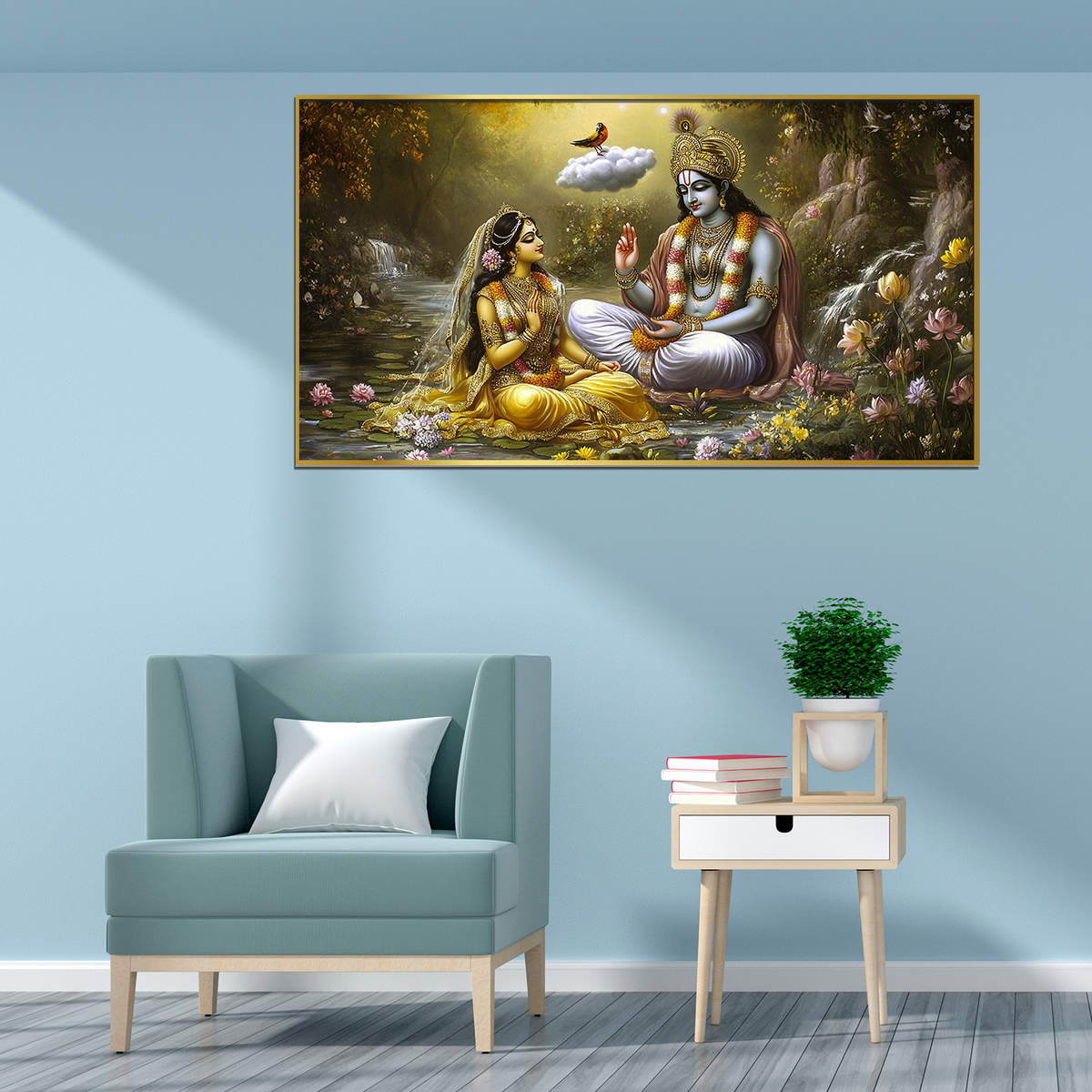 Divine Couple Radha Krishna Wall Paintings