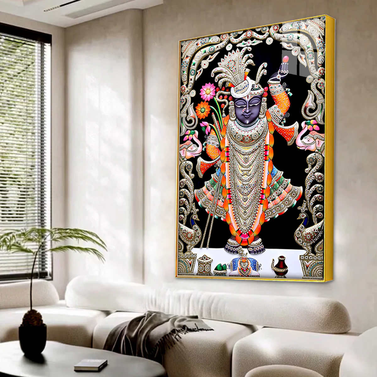 Handcrafted Shreenath Ji Maharaj Acrylic Artwork