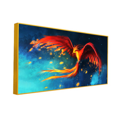 Golden Phoenix Bird Vaastu Canvas Wall Paintings