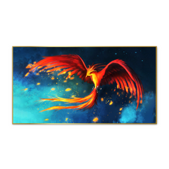 Golden Phoenix Bird Vaastu Canvas Wall Paintings