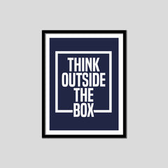 Think Outside the Box Premium Motivational Quotes Photo Frame