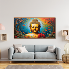 Find Peace in Buddha Landscape Canvas Wall Art